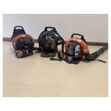 (3) Echo Backpack Blowers