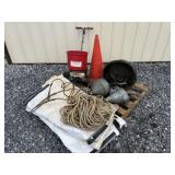 Drop Spreader, Bungee Cords, Funnels, Etc.