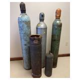 Grouping of CO2, Acetylene, Oxygen & Argon Bottles