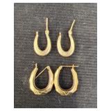 2 Pair 14K Earrings