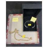 14K Necklace w/ Sterling Bracelet