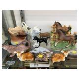 Creamers w/ Porcelain Figurines