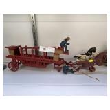 Cast Metal Fire Wagon