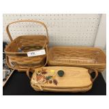 3 Longaberger Baskets