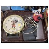 Mickey Mouse Wall Clock w/ Still Bank