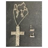 Sterling Silver Necklace & Earrings