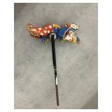Vintage Wooden Clown Somersaulting Pool Toy