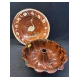 Redware Plate & Turks Molds
