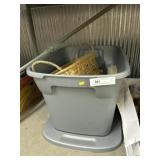Storage Tote w/ Woven Basket, Craft Supplies