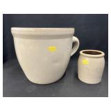2 Stoneware Storage Crocks