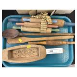Wooden Kitchenwares w/ Butter Print