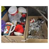2 Boxes of Stemware, Tumblers, Mugs, Stemware