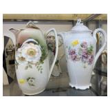 4 Porcelain Chocolate Pots