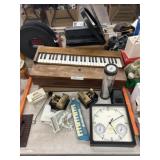 Toy Piano w/ Wall Clock & Figurines