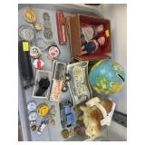 Vintage Toys w/ Harmonica & Pins