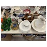 Pitcher & Bowl, Stemware & Dinner Plates