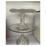 2 Glass Cake Stands