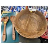 Wood Salad Bowl Set
