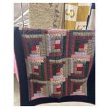 Log Cabin & Block Pattern Quilts