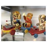 3 Vintage Fisher-Price Pull Toys