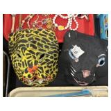 2 Vintage Fabric Halloween Masks