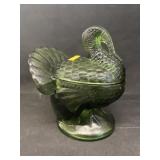 Art Glass Turkey Canister