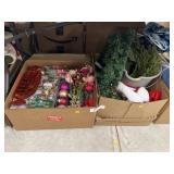 2 Boxes of Christmas Decor & Ornaments
