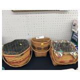 3 Longaberger Baskets