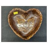 Foltz Redware Heart Plate