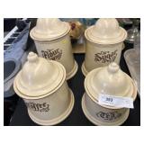 4 Pfaltzgraff Canisters