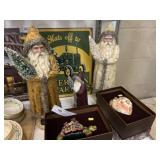 Jay Strongwater Ornaments w/ Machine Carved Santas