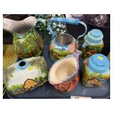 Paint Decorated Metalwares & Glassware