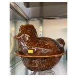Chicken Form Stoneware Roaster