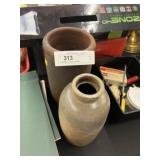 2 Stoneware Storage Canisters