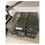 3 Metal Military Ammo Cans