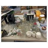 Stemware, Tupperware & Electric Candles
