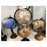 4 Miniature Globes
