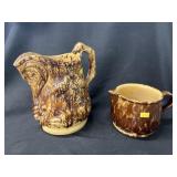 2 Rockingham Glazed Pitchers