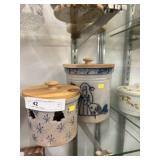 2 Eldreth Pottery Canisters