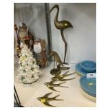 Brass Figurines w/ Wall Hangings