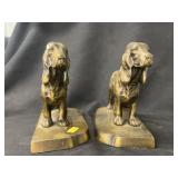 2 Brass Plated Spaniel Bookends