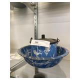 Blue Agateware, Bowl w/ Pail