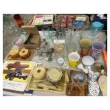 Pattern Glass, Vanity Set & Mugs