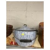Blue Agate Ware Kettle