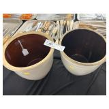 2 Stoneware Storage Crocks
