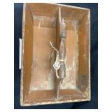 19th Century Brown Painted Utensil Tray