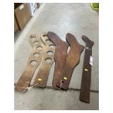 5 Primitive Wood Sock Dryers