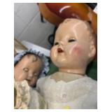 3 Antique Cloth-bodied & Composition Dolls