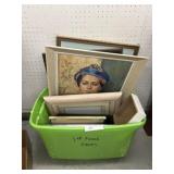 Storage Tote of Framed Goods