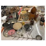 Assorted Cookware, Drying Rack & Bottles